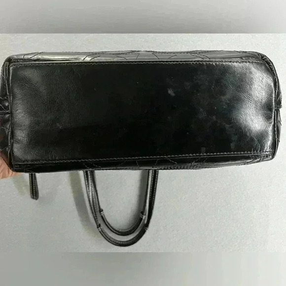 Coach East West Gallery Embossed Patent Leather Tote Black - Picture 7 of 15